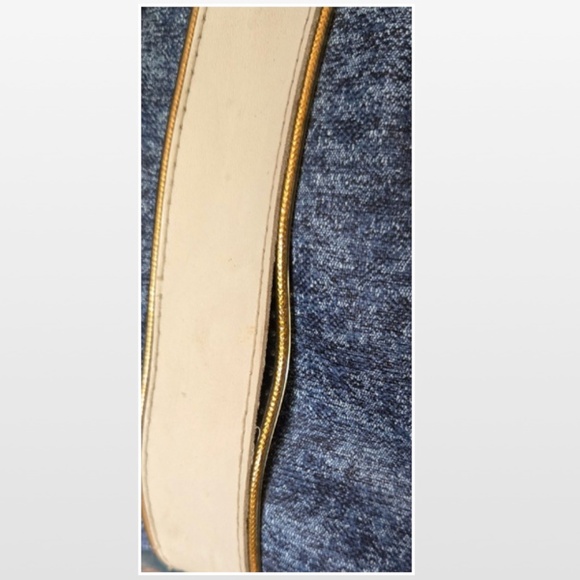 VTG Brunswick Bowling Bag Unisex Blue & White Stripe Handles Metal Rack - Picture 16 of 16